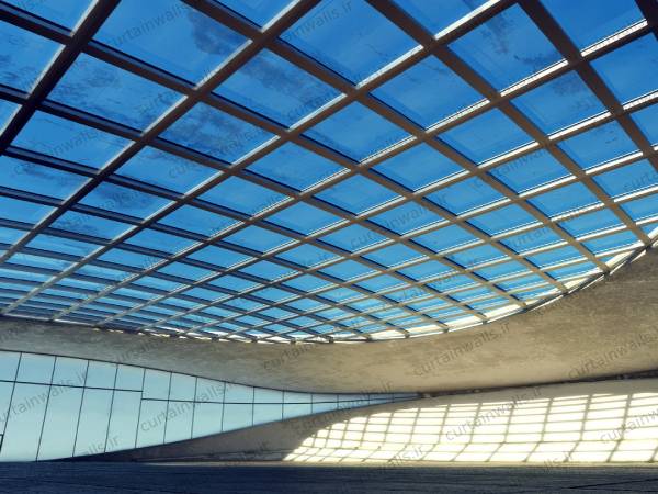 سقف شیشه ای کرتین وال